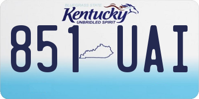 KY license plate 851UAI