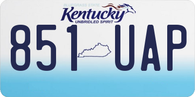 KY license plate 851UAP