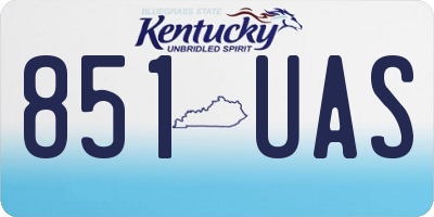 KY license plate 851UAS