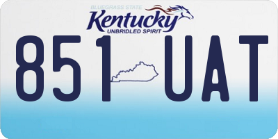 KY license plate 851UAT