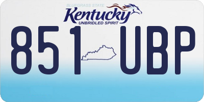 KY license plate 851UBP
