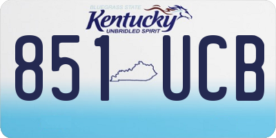 KY license plate 851UCB