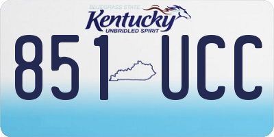 KY license plate 851UCC