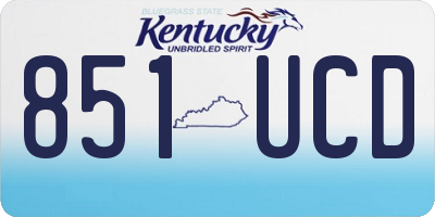 KY license plate 851UCD