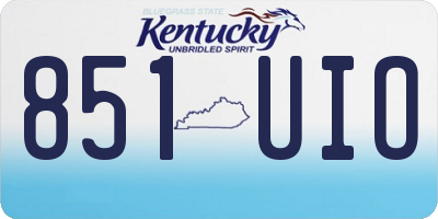 KY license plate 851UIO