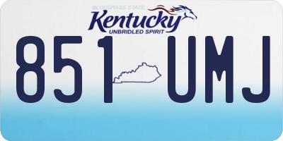 KY license plate 851UMJ