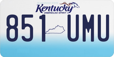 KY license plate 851UMU