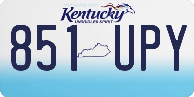 KY license plate 851UPY