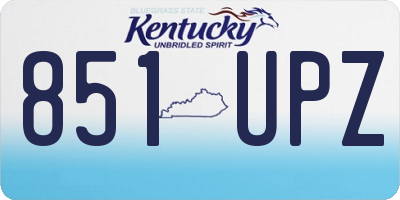 KY license plate 851UPZ