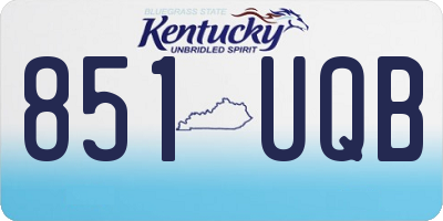 KY license plate 851UQB