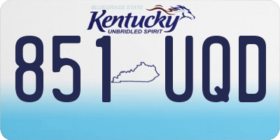 KY license plate 851UQD