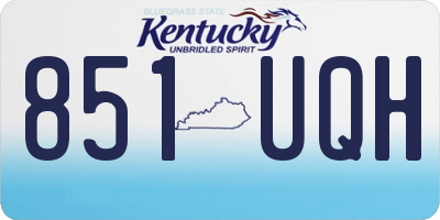 KY license plate 851UQH