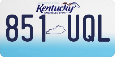 KY license plate 851UQL