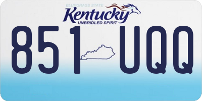KY license plate 851UQQ