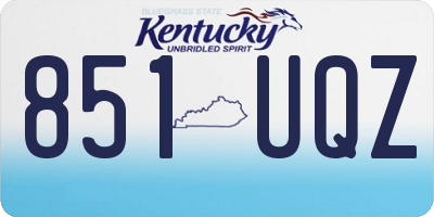 KY license plate 851UQZ