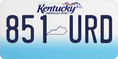 KY license plate 851URD