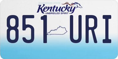 KY license plate 851URI