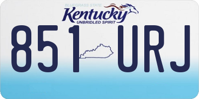 KY license plate 851URJ