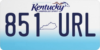 KY license plate 851URL