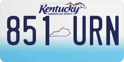 KY license plate 851URN