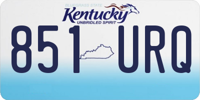 KY license plate 851URQ