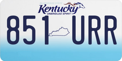 KY license plate 851URR