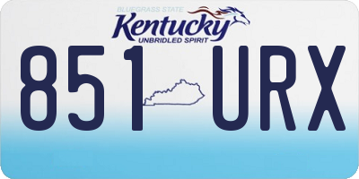 KY license plate 851URX