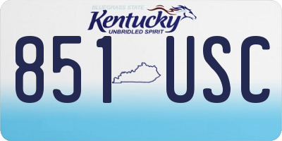 KY license plate 851USC