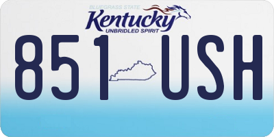 KY license plate 851USH