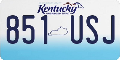 KY license plate 851USJ