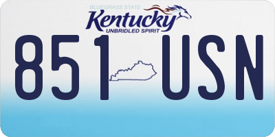 KY license plate 851USN