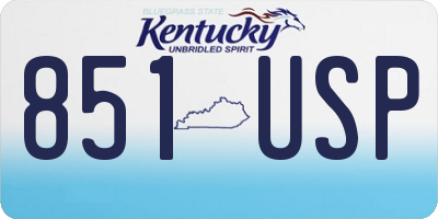 KY license plate 851USP