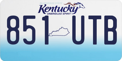 KY license plate 851UTB