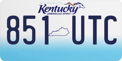 KY license plate 851UTC