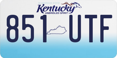 KY license plate 851UTF
