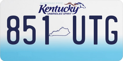KY license plate 851UTG