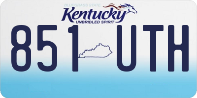 KY license plate 851UTH