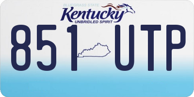KY license plate 851UTP