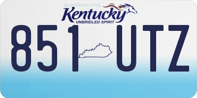 KY license plate 851UTZ