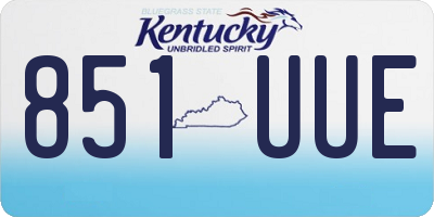 KY license plate 851UUE
