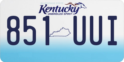 KY license plate 851UUI