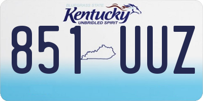 KY license plate 851UUZ