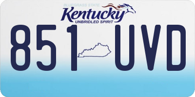 KY license plate 851UVD
