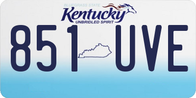 KY license plate 851UVE