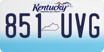 KY license plate 851UVG