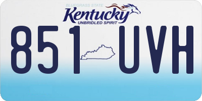 KY license plate 851UVH