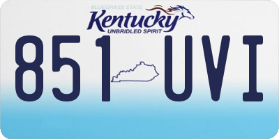 KY license plate 851UVI
