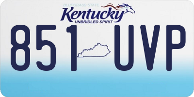 KY license plate 851UVP