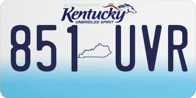KY license plate 851UVR