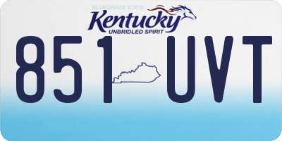 KY license plate 851UVT